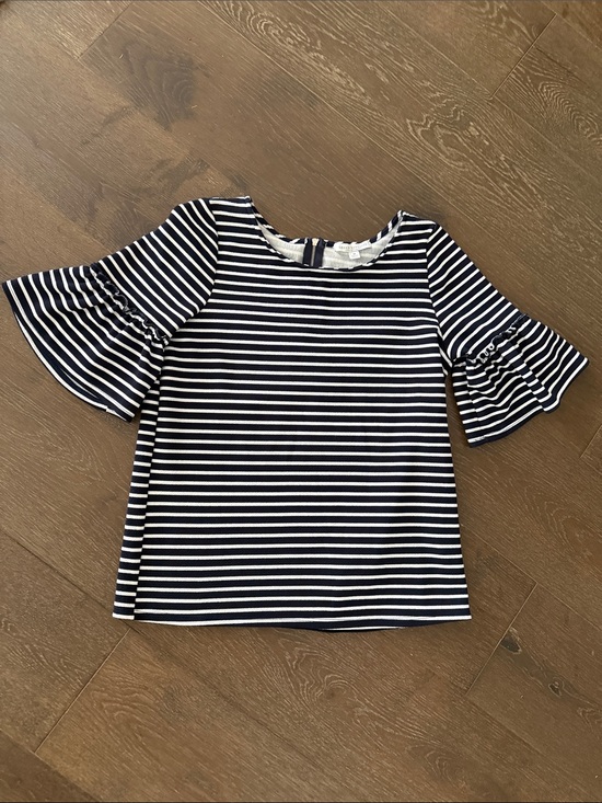 Green Envelope Tops - Green Envelope Navy and White Striped Knit Top